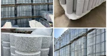 宁夏 芝麻白花岗岩挡车柱、隔离柱多少钱