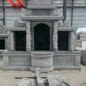 宁夏 芝麻灰高档墓碑，土墓，可定制
