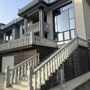 宁夏 芝麻白别墅阳台栏杆，楼梯栏杆