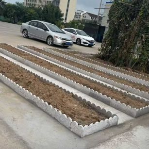 宁夏 花边石、花围石、花园石安装效果