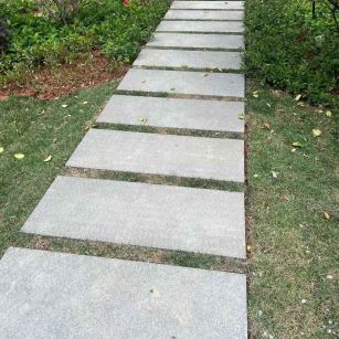 宁夏 芝麻黑小区踏步、汀步石铺装效果