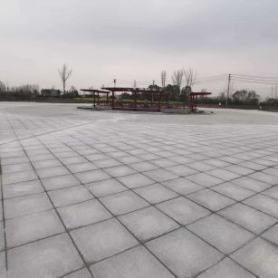 宁夏 芝麻白火烧面-公园广场地铺效果