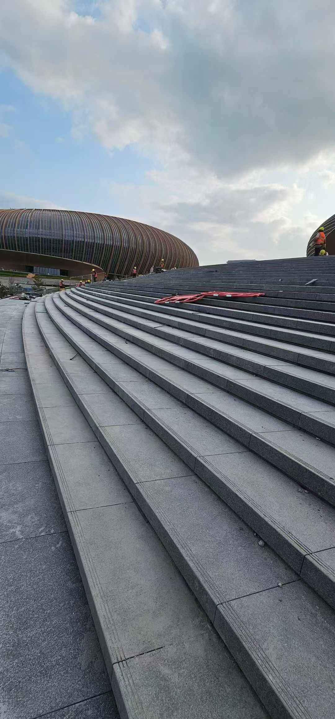 宁夏 弧形整石台阶铺装效果图