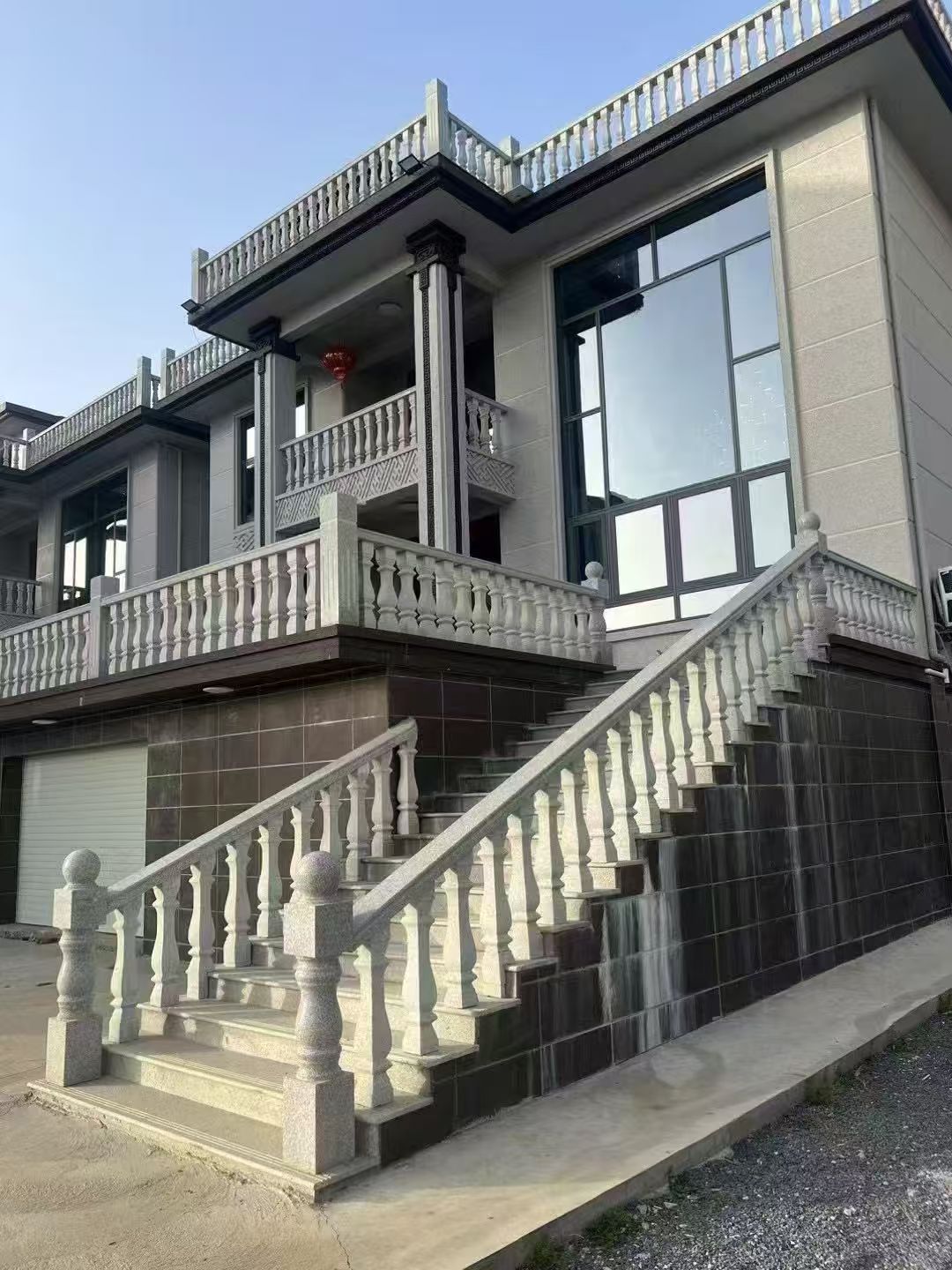 宁夏 芝麻白别墅阳台栏杆，楼梯栏杆